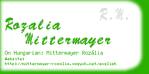 rozalia mittermayer business card